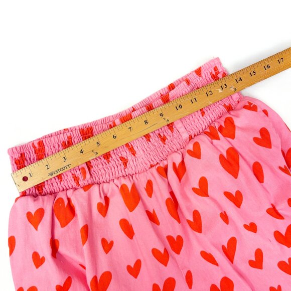 Lucy & Yak Alexa cotton trousers in pink heart cupid print size Medium - Picture 5 of 7